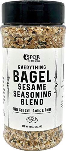 Everything Bagel Seasoning Blend Original XL 10 Ounce Jar. Delicious Blend of Sea Salt and Spices Dried Minced Garlic & Onion Flakes. Bagel Allspice, Sesame Seasoning Spice Shakera