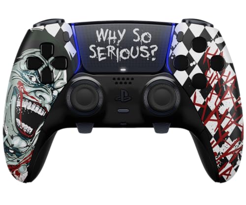MODDEDZONE Edge Custom Controller for PS5 - Durable, Made in USA - Unique Design Custom Controllers for PS5 Dualsence Edge (Black Mask)
