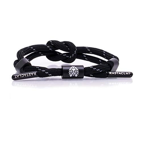 Rastaclat Original Hand Knotted Black 12 AM SERIES Adjustable Bracelet for All Ages Men | Women