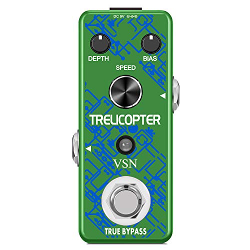 VSN Guitar Tremolo Effect Pedal of Classic Trelicopter Effects Tremolo Pedals for Electric Guitar Effect True Bypass