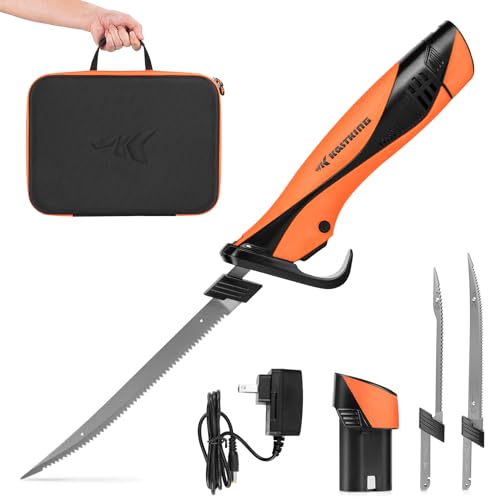 KastKing Electric Fillet Knife Speed Demon Pro Li (Lithium-ion) – Rechargeable, Cordless, High Speed, Extended Battery Life, Superior Blade, Ergonomic Handle, Carry Case Fishing, Filleting, Outdoors