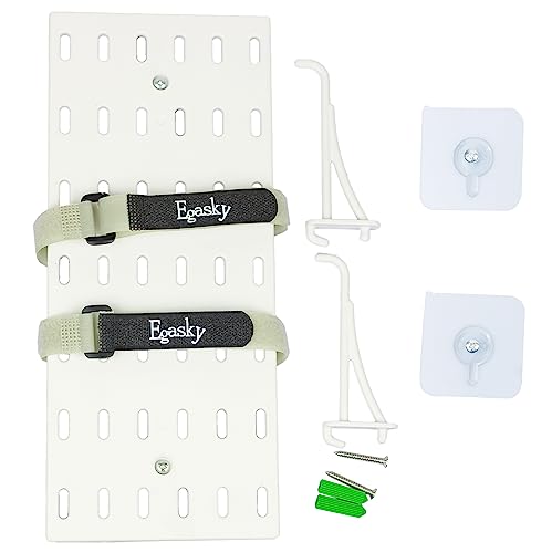 Egasky Universal Mount for WiFi Router, LTE 4G 5G Modem, Xbox, DVR, and More; Securely Mount on Walls, Wood Panels, and Glass; Effortlessly Enhance Signal Reception with Stylish Window Attachment