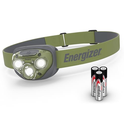 Energizer LED Headlamp Pro260, Rugged IPX4 Water Resistant Head Light, Ultra Bright Headlamps for Running, Camping, Outdoor, Storm Power Outage (Batteries Included)