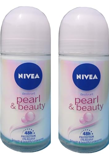Nivea Pearl Beauty Roll On For Women, 50Ml (Pack Of 2)