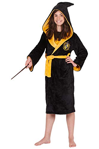 INTIMO Harry Potter Costume Kids Plush Robe | (Hufflepuff, Large 14/16)