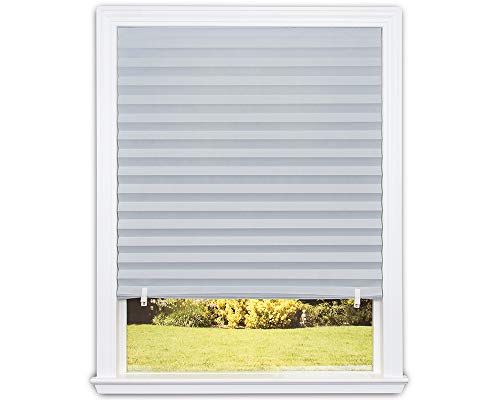 Redi Shade No Tools Original Room Darkening Pleated Paper Shade Gray, 36 in x 72 in, 6 Pack