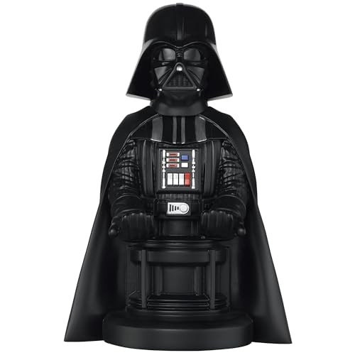 Exquisite Gaming: Star Wars: Darth Vader - Original Mobile Phone & Gaming Controller Holder, Device Stand, Cable Guys, Licensed Figure (Multi-colored)