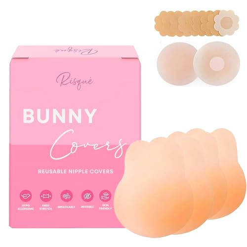 Nipple Coverings Reusable Nipple Covers | Nipple Pasties Reusable | Push up Adhesive Bra | Backless Invisible Sticky Bra | Provides Breast Lift Nipple Coverage