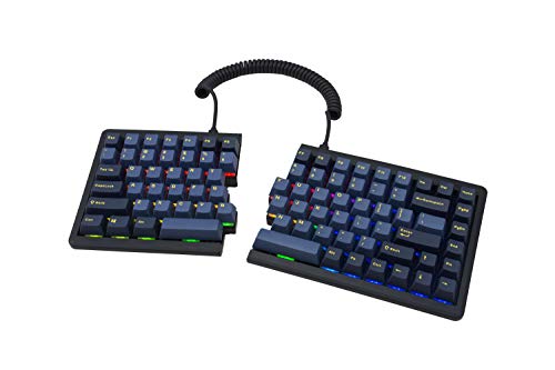 Mistel BAROCCO MD770 RGB Wireless Split Mechanical Keyboard, TKL Ergonomic Gaming Keyboard 85 Keys (Cherry MX Silent Red Switches, Linear Quiet)