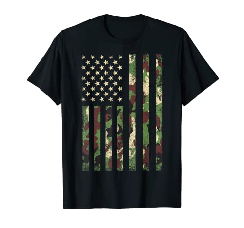 Camo American Flag USA Camouflage Men Boys Women Girls Kids T-Shirt