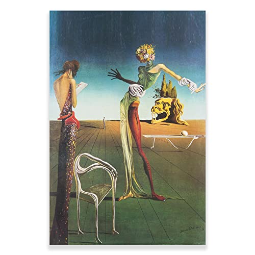 Salvador Dali Wall Art Prints - Woman With a Head of Roses Poster - Surrealism Famous Oil Painting Reproduction Abstract Canvas Pictures for Living Room Bedroom Modern Home Decor (Woman With a Head of