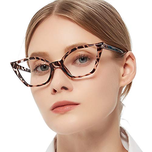 MARE AZZURO Cat Eye Reading Glasses Women Cute Readers 0 1.00 1.25 1.50 1.75 2.00 2.25 2.50 2.75 3.00 3.50 4.00 5.00 6.00 (Brown, 2.5)