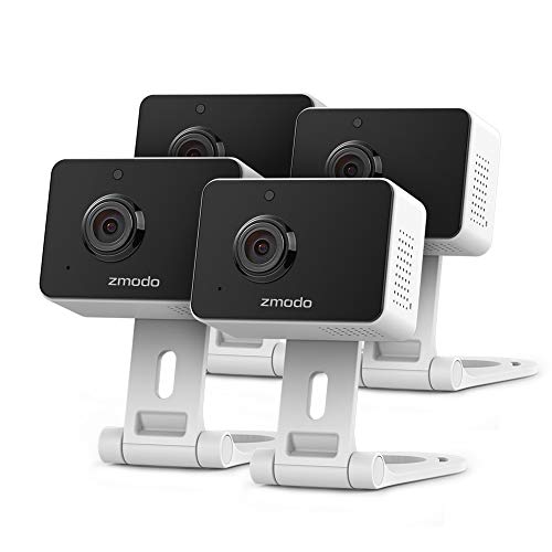 Zmodo Mini WiFi Camera, Video Baby Monitor with Camera and Audio, 1080p Wireless Security Camera, Two-Way Audio, 4 Pack