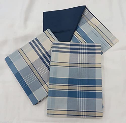 Lauren by Ralph Lauren Sundeck Pastel Blue Plaid Down Alternative 3P Comforter Set, Full/Queen