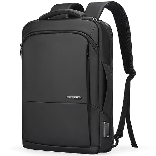 MARK RYDEN Slim Backpack for Men, 15.6 Inch Laptop Backpack, 3 in 1 Waterproof High Tech Backpack with Removable Buckle and USB Charging Port, Business Backpack Ideal for Working, Daily Life