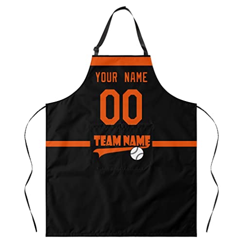 ANTKING BO Apron with Pocket Custom Any Name and Any Number Gifts for Dad Men Fans