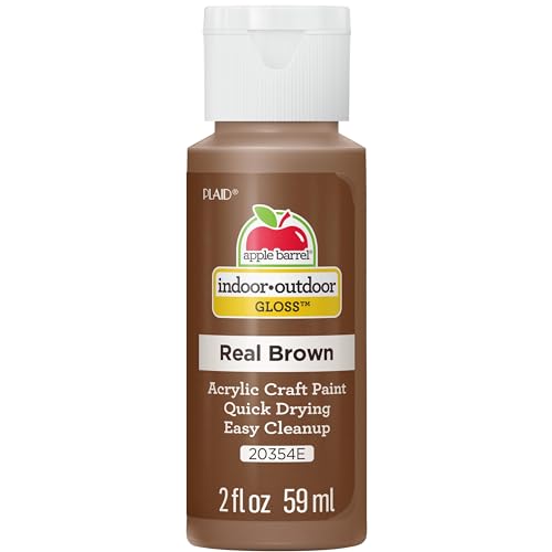Apple Barrel Gloss Acrylic Paint in Assorted Colors (2-Ounce), 20354 Real Brown