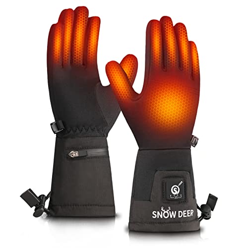 Heated Glove Liners Men Women,Rechargeable Battery Heated Motorcycle Ski Snow Warmer Gloves