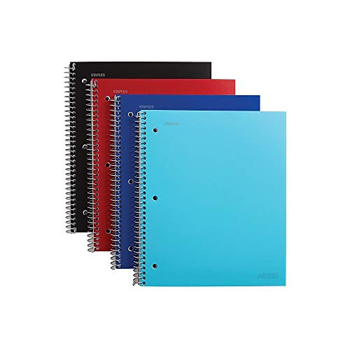 Staples Accel Durable Notebook Graph Ruled 8-1/2 X 11-Inch, Cover Color Varies