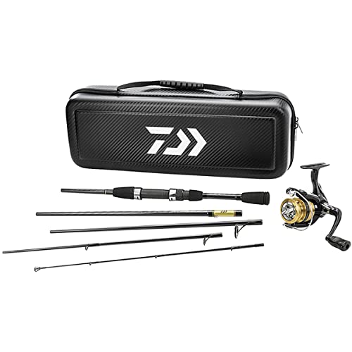 Daiwa CC20F635ML Carbon Case Travel Pre-Mounted Freshwater Spinning Combo, Multi, One Size