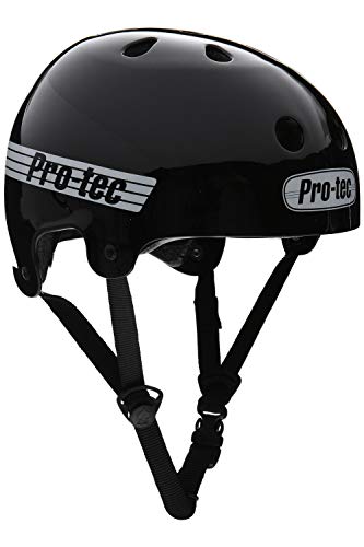 Pro-Tec Old School Certified Skateboarding Helmet Gloss Black Small