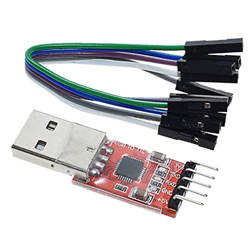 HiLetgo CP2102 USB 2.0 to TTL Module Serial Converter Adapter Module USB to TTL Downloader with Jumper Wires