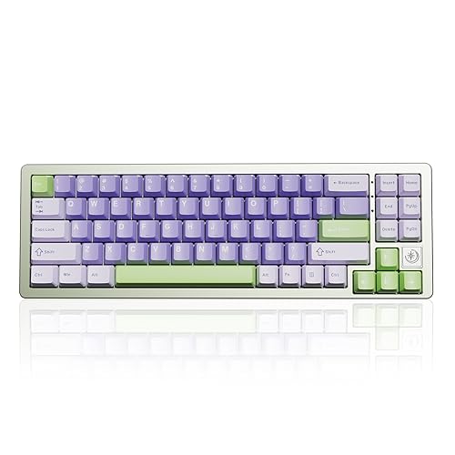 YUNZII AL71 75% Mechanical Keyboard, Full Aluminum CNC, Hot Swappable Gasket, 2.4GHz Wireless BT5.0/USB-C Wired Gaming Keyboard,NKRO Programmable RGB Backlight,for Win/Mac(Green,Silent Switch)