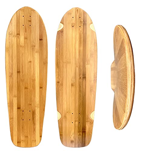 Lucid 33' Bamboo Old School Skateboard - Blank Bamboo Longboard Skateboard Deck