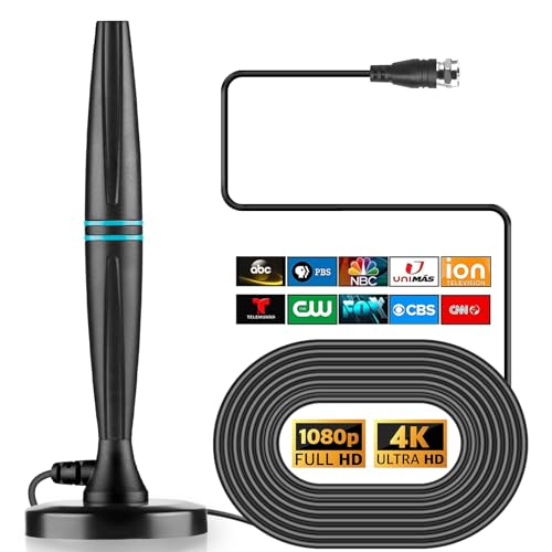 TV Antenna, TV Antenna Indoor, TV Antenna for Local Channels, Digital Antenna Long Range TV Antenna Support 4K 1080p for Old TV and All TVs