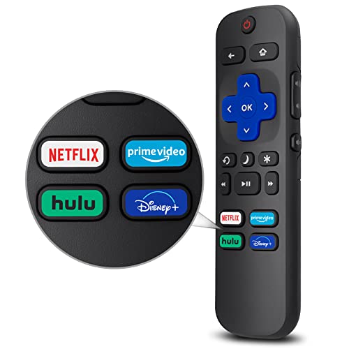 LOUTOC Replacement Remote Control Only for All Roku TV, Compatible for TCL Roku/Hisense Roku/Onn Roku Series Smart TVs (Not for Roku Stick and Box)