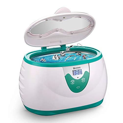 Ultrasonic Cleaner, UKOKE 3800S Professional Ultrasonic Jewelry Cleaner with Timer, Portable Household Ultrasonic Cleaning Machine, Electronics Eyeglasses Watch Ring Diamond Retainer Denture Clean