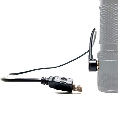 PowerTac Replacement USB Magnetic Charger Charging Cable M5 / M5 GEN2 / M6 LED Tactical Flashlight