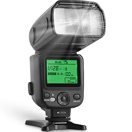 Altura Photo Camera Flash W/LCD Display for DSLR & Mirrorless Cameras, External Flash Featuring a Standard Hot Flash Shoe, Universal Camera Flash for Canon, Sony, Nikon, Panasonic and Other Cameras
