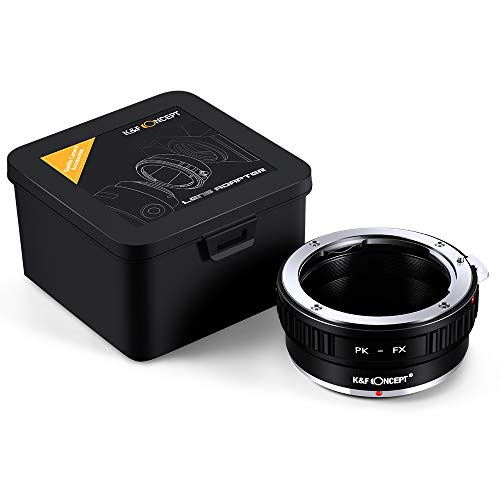 K&F Concept Lens Mount Adapter Pentax PK Lens to Fuji FX Mount Camera Adapter Fits X-Pro1 X-E1 X-M1
