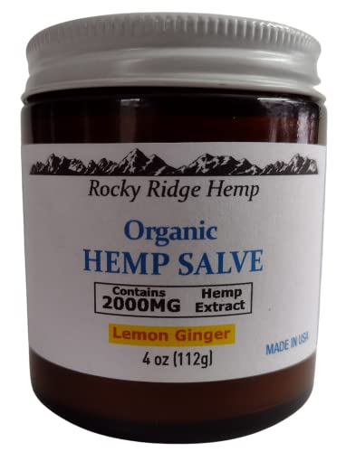 2000MG Organic Rocky Ridge Hemp Salve Made in USA All Natural Balm with Omega Oils