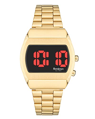 Armitron Sport Men Quartz Sport Watch with Stainless Steel Strap, Gold, 14 (Model: 40/8475BRGP)