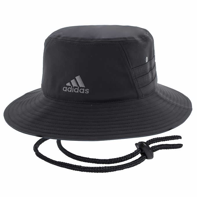 adidas Victory Bucket Hat Lightweight Moisture Wicking UPF 50 Sun Hat Fishing Camping (Black)