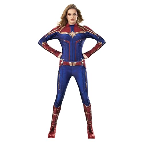 Rubie's Women's Captain Marvel Hero Suit Adult Sized Costumes, As Shown, Small US