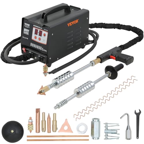 VEVOR Stud Welder Dent Repair Kit, 110V Spot Welding Machine with Slide Hammer Dent Puller, Professional Dent Removal Kit for Auto Body Dent Repair