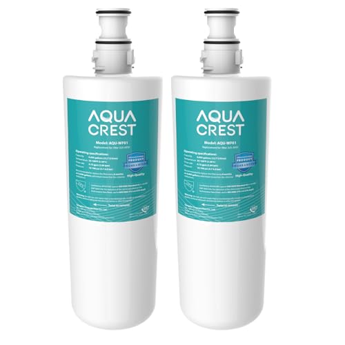 AQUA CREST 3US-AF01 Under Sink Water Filter, Replacement for Standard 3US-AF01, 3US-AS01, Aqua-Pure AP Easy C-CS-FF, WHCF-SRC, WHCF-SUFC, WHCF-SUF Water Filter, NSF/ANSI 42 Certified (Pack of 2)