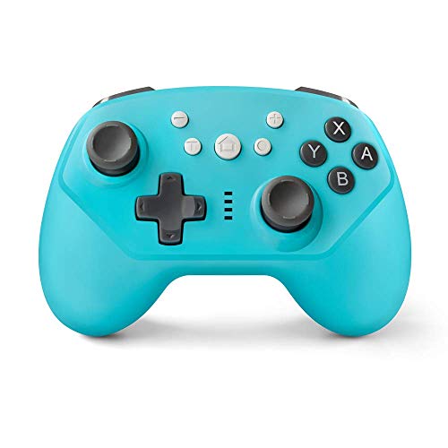 TNE - Switch Lite Wireless Pro Controller | For Classic Nintendo Switch 2017 & Switch Lite 2019 Portable Gaming System | Auto Turbo Function | Also Wireless on Android or Wired on PC & PS3 (Turquoise)