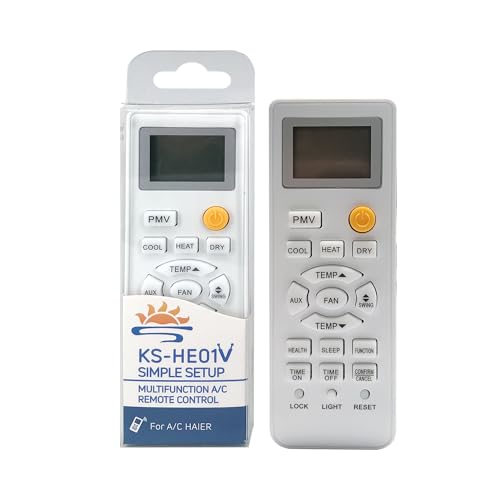 KS-HE01V Universal Replace A/C Remote Control Compatible with HAIER Air Conditioner