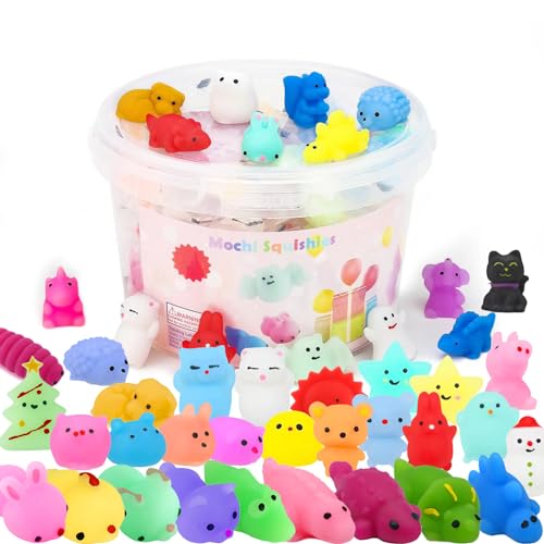 100 PCS Mochi Squishy Toys,Party Favors for Kids,Kawaii Squishies Stress Reliever Anxiety Toys, for Birthday, Halloween, Easter, Christmas,Classroom Prizes and Any Party Favor Sets