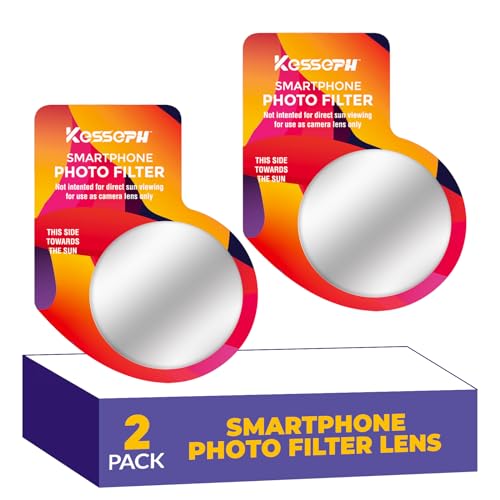 Solar Eclipse Imaging Enhancing Lens Filter for Your Smartphone 2-Pack. Capture The Eclipse and Ensure Your Phone Camera is Shielded from Harmful Rays