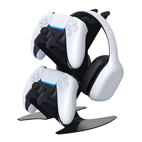 NBCP Controller Holder, Gaming Headset Stand Mount for PS5 / PS4 / Xbox Series X S/Xbox One/Nintendo Switch/Headset Aluminum Metal Holder Universal Gamepad Gaming Controller Accessories