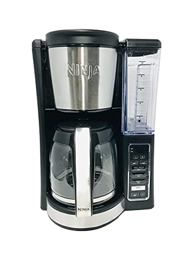 Ninja CE201 12-Cup Programmable Coffee Maker, Medium, Black Stainless Steel (Renewed)