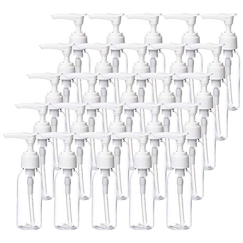 Pandahall 36Pcs Empty Pump Bottles 50ml/1.69oz Refillable Plastic Bottles Clear Foaming Soap Dispensers for Liquid Soap Lotion Cleaning Beauty Care