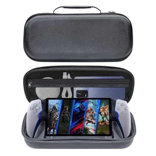 JDDWIN Case Compatible with PlayStation Portal,Built-in Screen Protector Portable Handheld Carrying Case Bag for Travel and Storage.Shockproof/Non-Drop and Anti-Collision (Black )