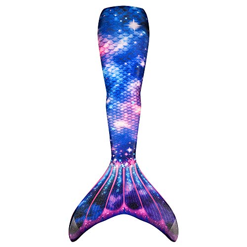 Fin Fun Limited Edition Mermaid Tail for Swimming for Girls and Kids Without Monofin, 8, Lunar Tide