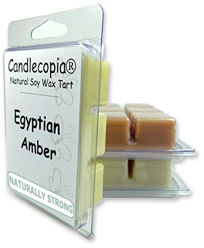 Candlecopia Sweet Patchouli, Indian Sandalwood and Egyptian Amber Strongly Scented Hand Poured Vegan Wax Melts, 18 Scented Wax Cubes, 9.6 Ounces in 3 x 6-Packs